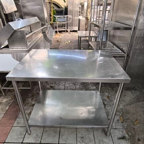 Meja stainless 2 susun uk 100×70×83