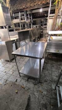 Meja stainless 2 susun uk 100×70×83