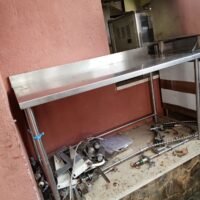 Meja stainless 1 susun becksples Ukuran 150x75x85