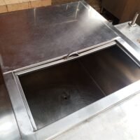 Meja stainless  2 susun ice bean Ukuran 135x70x81