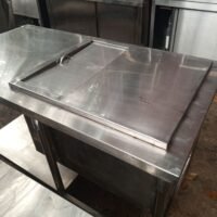 Meja stainless  2 susun ice bean Ukuran 135x70x81