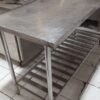 Meja stanless 2 susun ukuran 150x60x85