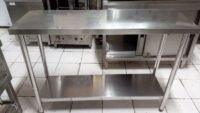 Meja stainless 2 susun ukuran 120x40x85