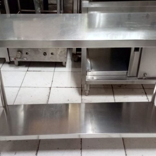 Meja stainless 2 susun ukuran 120x40x85