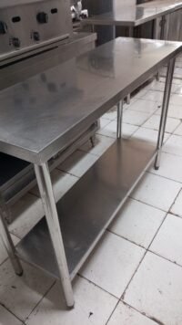 Meja stainless 2 susun ukuran 120x40x85