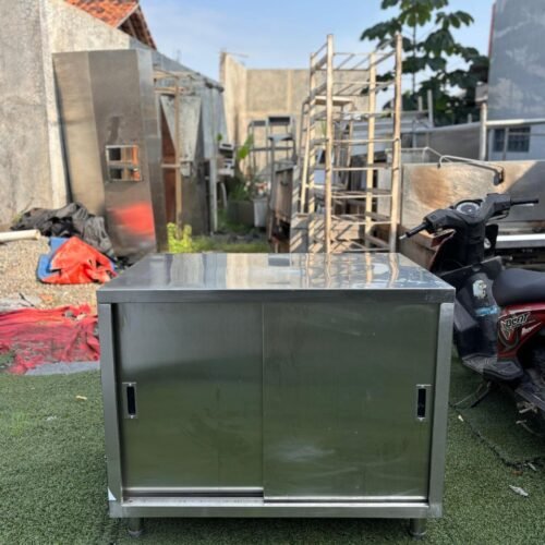 Meja kabinet stainless Ukuran 100x70x85