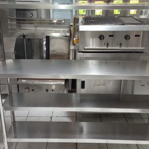 Meja stainless 3 susun + upper 1 susun ukuran 150x37x85