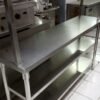 Meja stainless 3 susun + upper 1 susun ukuran 150x37x85