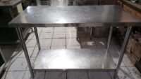 Meja stainless 2 susun ukuran 120x60x85