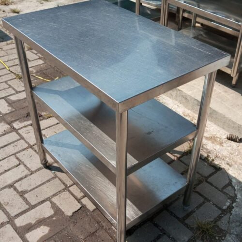 Meja Bumbu 3 Susun stainless Ukuran P 80 x L 50 x T 85 cm