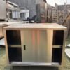 Meja kabinet pintu sliding stainless Ukuran 100x70x85