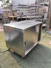 Meja kabinet pintu sliding stainless Ukuran 100x70x85