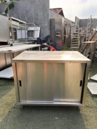 Meja kabinet pintu sliding stainless Ukuran 100x70x85