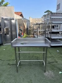 Meja sampah stainless ukuran 100x50x85