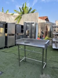 Meja sampah stainless ukuran 100x50x85