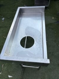 Meja sampah stainless ukuran 100x50x85