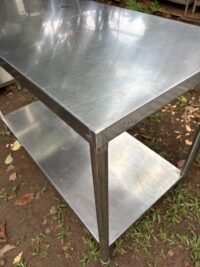 meja stainless 2 susun ukuran 120x60x85