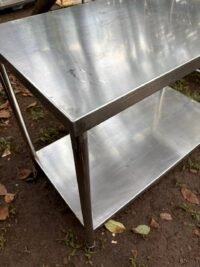 meja stainless 2 susun ukuran 120x60x85