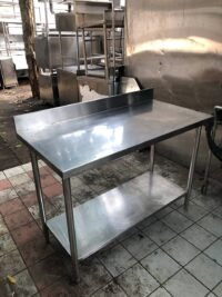 Meja stainless 2 susun backsplash  Uk 120x60x85