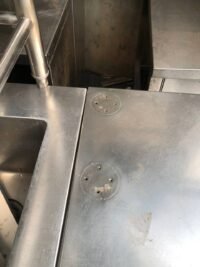 Meja stainless 2 susun backsplash  Uk 120x60x85