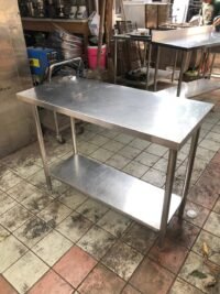 Meja stainless 2 susun Uk 110x50x85