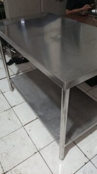 Meja stainless 2 susun ukuran 112x65x85