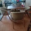 Meja kursi makan cafe Ukuran meja 90x90x75