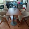 Meja kursi makan cafe Ukuran meja 120x70x75