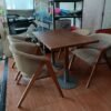 Meja kursi makan cafe Ukuran meja 120x70x75