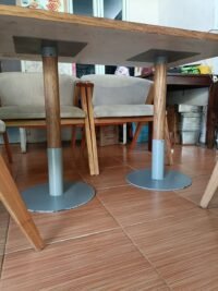 Meja kursi makan cafe Ukuran meja 120x70x75