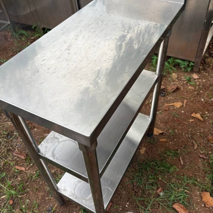 meja bumbu 3 susun stainless ukuran 35x75x85