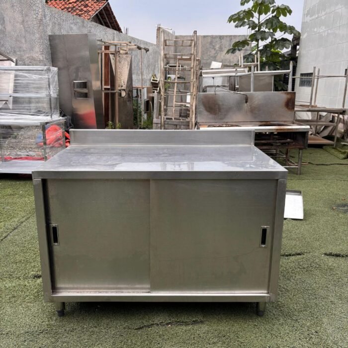Meja kabinet stainless Ukuran 120x70x85