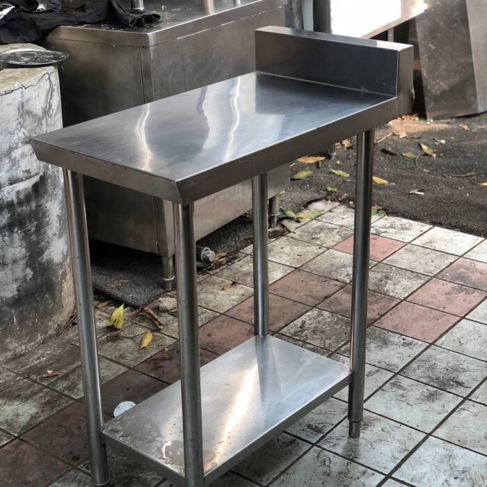 Meja bumbu stainless 2 susun backsplash  Uk 40x73x85